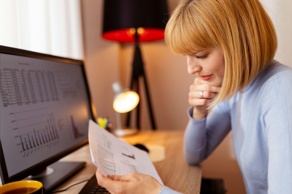 Accountant working in an office